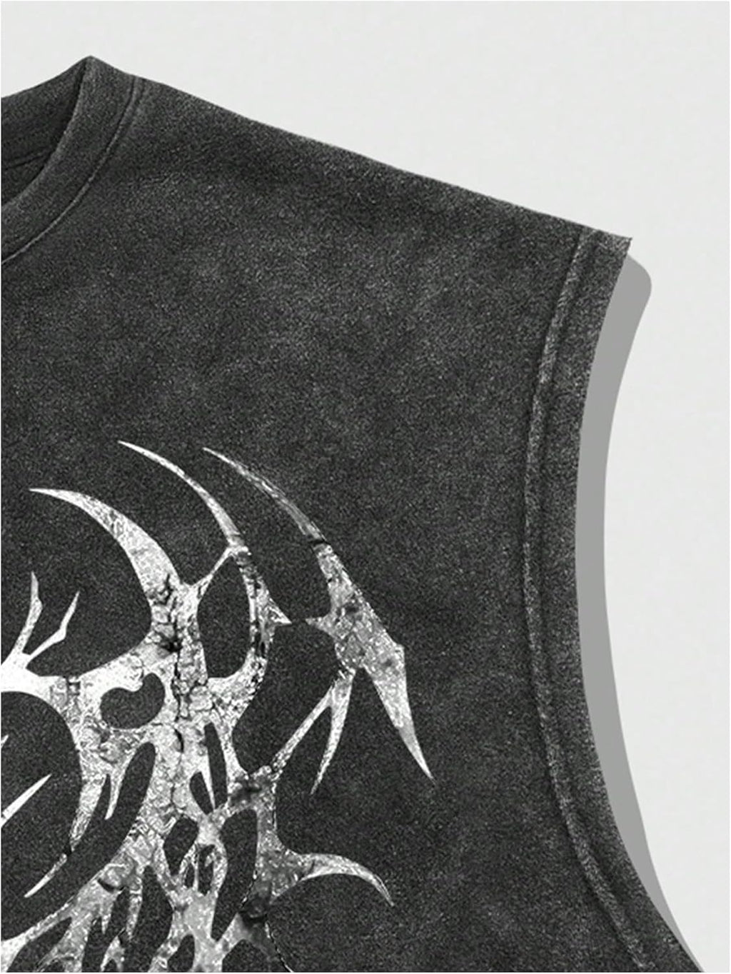 Grunge Graphic Cropped Street Tank