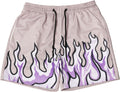 FlameWave Retro Athletic Casual Shorts