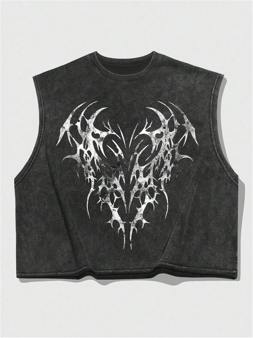Grunge Graphic Cropped Street Tank