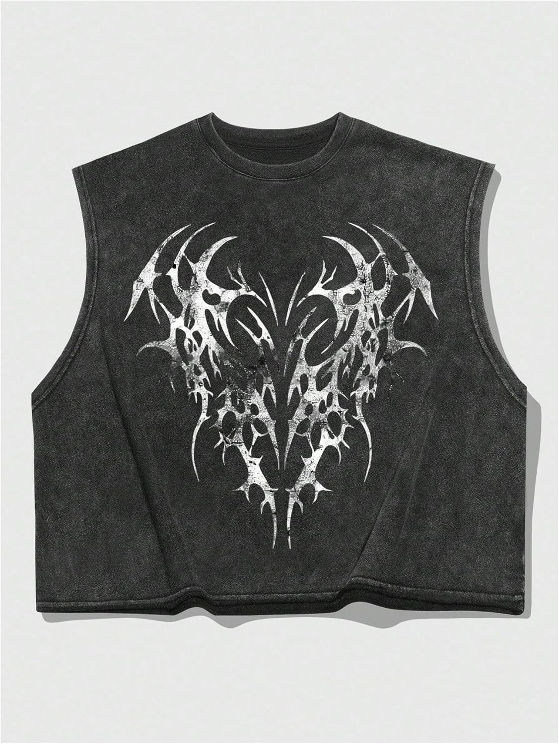 Grunge Graphic Cropped Street Tank